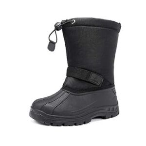 Cozy Black Kids Snow Boots